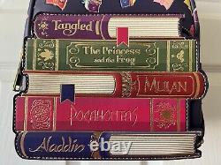 NEW! Loungefly Disney Princess Books Mini Backpack Bag Tangled Mulan Aladdin