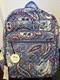 NEW Vera Bradley & Disney CINDERELLA PAISLEY XL Campus Backpack School Bag