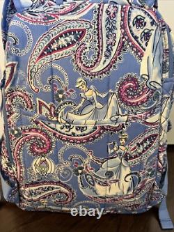 NEW Vera Bradley & Disney CINDERELLA PAISLEY XL Campus Backpack School Bag