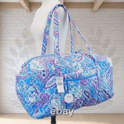 NEW? Vera bradley Disney Cinderella Paisley Large Duffel Blue