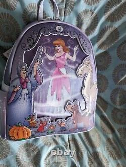 NEW WITH TAGS! Loungefly Disney Cinderella 100th Anniversary Mini Backpack