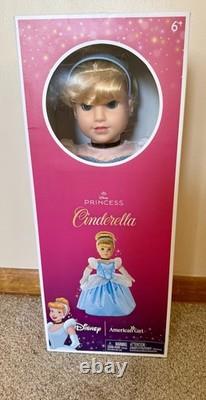 NIB American Girl Disney Princess CINDERELLA 18 DOLL With Gown Glass Slippers