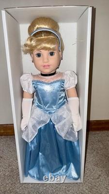 NIB American Girl Disney Princess CINDERELLA 18 DOLL With Gown Glass Slippers