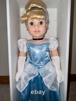 NIB American Girl Disney Princess CINDERELLA 18 DOLL With Gown Glass Slippers