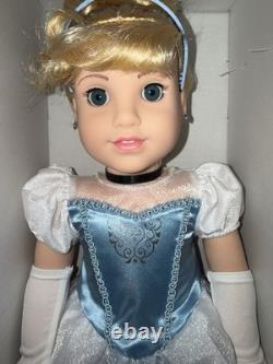 NIB American Girl Disney Princess CINDERELLA 18 DOLL With Gown Glass Slippers