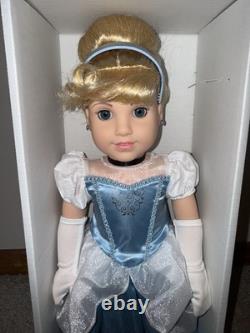NIB American Girl Disney Princess CINDERELLA 18 DOLL With Gown Glass Slippers