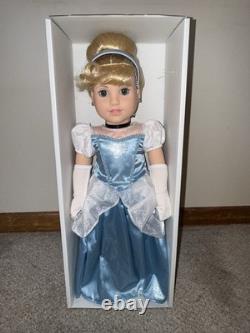 NIB American Girl Disney Princess CINDERELLA 18 DOLL With Gown Glass Slippers