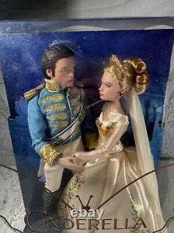 NIB Disney Cinderella & The Prince Live Action Movie Doll Set Film Collection