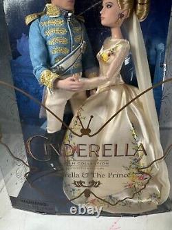 NIB Disney Cinderella & The Prince Live Action Movie Doll Set Film Collection