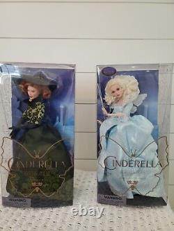 NIB Two Disney Cinderella Live Film Collection Lady Tremaine & Fairy Godmother