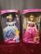 NIB VTG 2001 BrassKey Disney Porcelain Princess Dolls Cinderella and Aurora