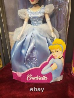NIB VTG 2001 BrassKey Disney Porcelain Princess Dolls Cinderella and Aurora