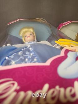 NIB VTG 2001 BrassKey Disney Porcelain Princess Dolls Cinderella and Aurora