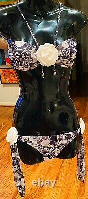 NWT Chanel 06p Bikini 2pc Swim 36 38 40 4 6 8 Dress Bottom Top SwimSuit COVERUP