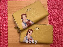 NWT Coach C2895 Disney X Medium Id Zip Wallet Cinderella, Belle, Tiana, Pick