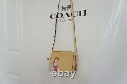 NWT Coach C3404 Disney X Coach Mini Camera Bag With Belle Vanilla Cream Multi
