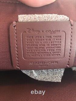 NWT Coach Disney C1434 Box Crossbody In Signature Canvas With Patches Cinderella