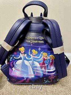 NWT Disney Loungefly Cinderella Castle Series Backpack & Wallet Set NEW