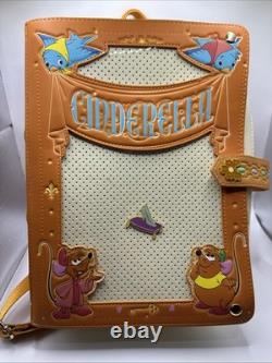 NWT Disney Loungefly Cinderella Storybook Pin Trader Collector Backpack Bag