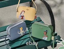 NWT Disney X Coach Mini Camera Bag Cinderella/ Belle/ Tiana