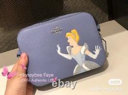 NWT Disney X Coach Mini Camera Bag Cinderella/ Belle/ Tiana