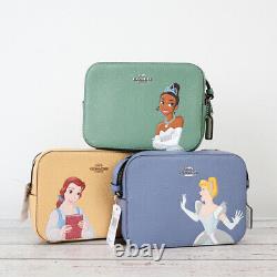 NWT Disney X Coach Mini Camera Bag with Cinderella/ Belle/ Tiana