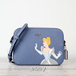 NWT Disney X Coach Mini Camera Bag with Cinderella/ Belle/ Tiana