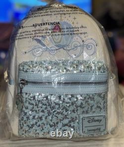 NWT Loungefly Disney Cinderella Exclusive Sequin Mini Backpack
