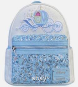 NWT Loungefly Disney Cinderella Exclusive Sequin Mini Backpack