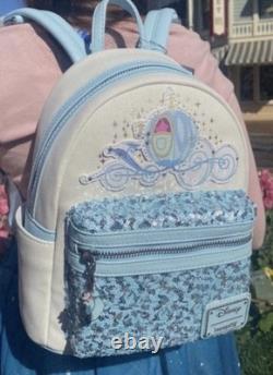 NWT Loungefly Disney Cinderella Exclusive Sequin Mini Backpack