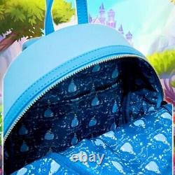 NWT Loungefly Disney Cinderella Lenticular Portrait Mini Backpack, WALLET, &Charm