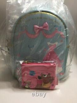 NWT! Loungefly Disney Cinderella Sewing Dress Mini Backpack & Gus Gus Coin Purse