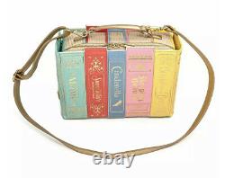 NWT Loungefly Stitch Shoppe Disney Princess Books Leather Crossbody Handbag Pin