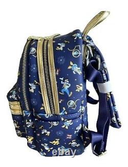 NWT Walt Disney World 50th Anniversary Blue Loungefly Mini Backpack IN HAND