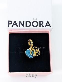 New 100% PANDORA 925 Disney Cinderella's Carriage & Heart Double Charm 763072C01