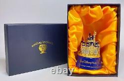 New Arribas Disney World 50th Anniversary Cinderella Castle Jeweled Trinket Box