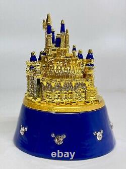 New Arribas Disney World 50th Anniversary Cinderella Castle Jeweled Trinket Box