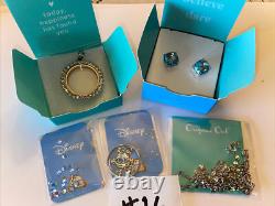 New Authentic? Origami Owl Lot #16 Disney Cinderella Clara Stud Earrings Set