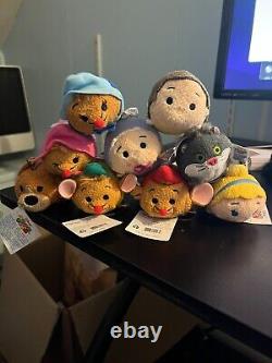 New Authentic Us Disney Cinderella Tsum Tsum Mini Plush Complete Set Of 9