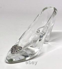 New Disney Arribas Brothers Medium Cinderella Glass Slipper With Pave Heart 5