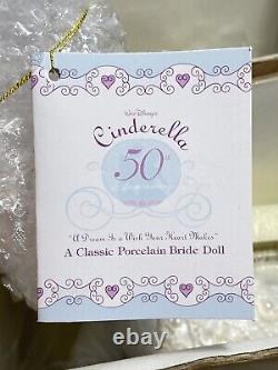 New Disney Catalog Cinderella Porcelain Keepsake Bride 50th Anniversary Doll