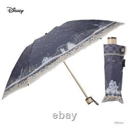 New Disney Cinderella Folding Canvas Umbrella 50cm Rain & Sun from Japan