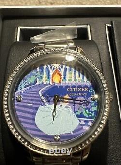 New Disney Citizen Limited Edition Midnight Glass Slipper Cinderella Watch + Pin