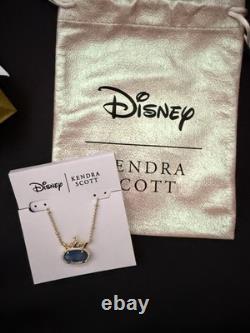 New Disney Kendra Scott Elisa Necklace Blue Cinderella Princess Gold Kind