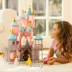 New Disney Parks Castle Play Set Pink & Blue Light-Up Playset Cinderella Aurora