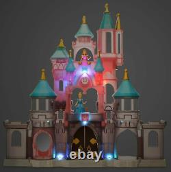 New Disney Parks Castle Play Set Pink & Blue Light-Up Playset Cinderella Aurora