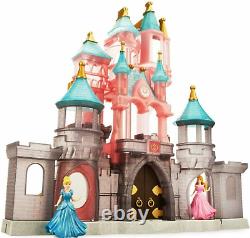 New Disney Parks Castle Play Set Pink & Blue Light-Up Playset Cinderella Aurora