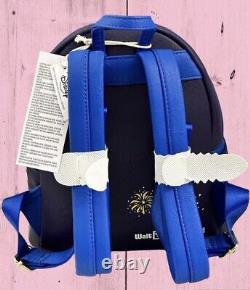 New Disney Parks Loungefly WDW Cinderella Castle Mickey Fireworks Backpack & Ear