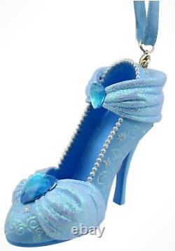 New Disney Parks Princess Cinderella Glitter Shoe Heel Christmas Tree Ornament