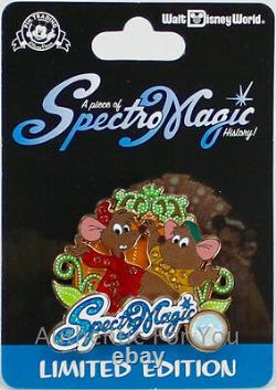 New Disney Parks SpectroMagic Parade Piece History Gus Jaq Cinderella Pin LE1000